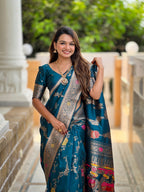 Vedant Vastram Soft Litchi Silk Banarasi Silk Jacquard Saree - Morpich