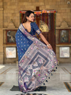 Vedant Vastram Soft Litchi Silk Banarasi Silk Jacquard Saree - Morpich