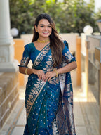 Vedant Vastram Soft Litchi Silk Banarasi Silk Jacquard Saree - Morpich