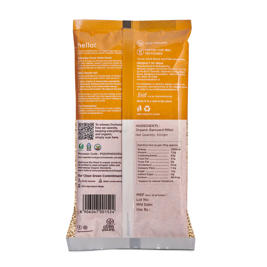 Pure & Sure Organic Barnyard Millet - Distacart