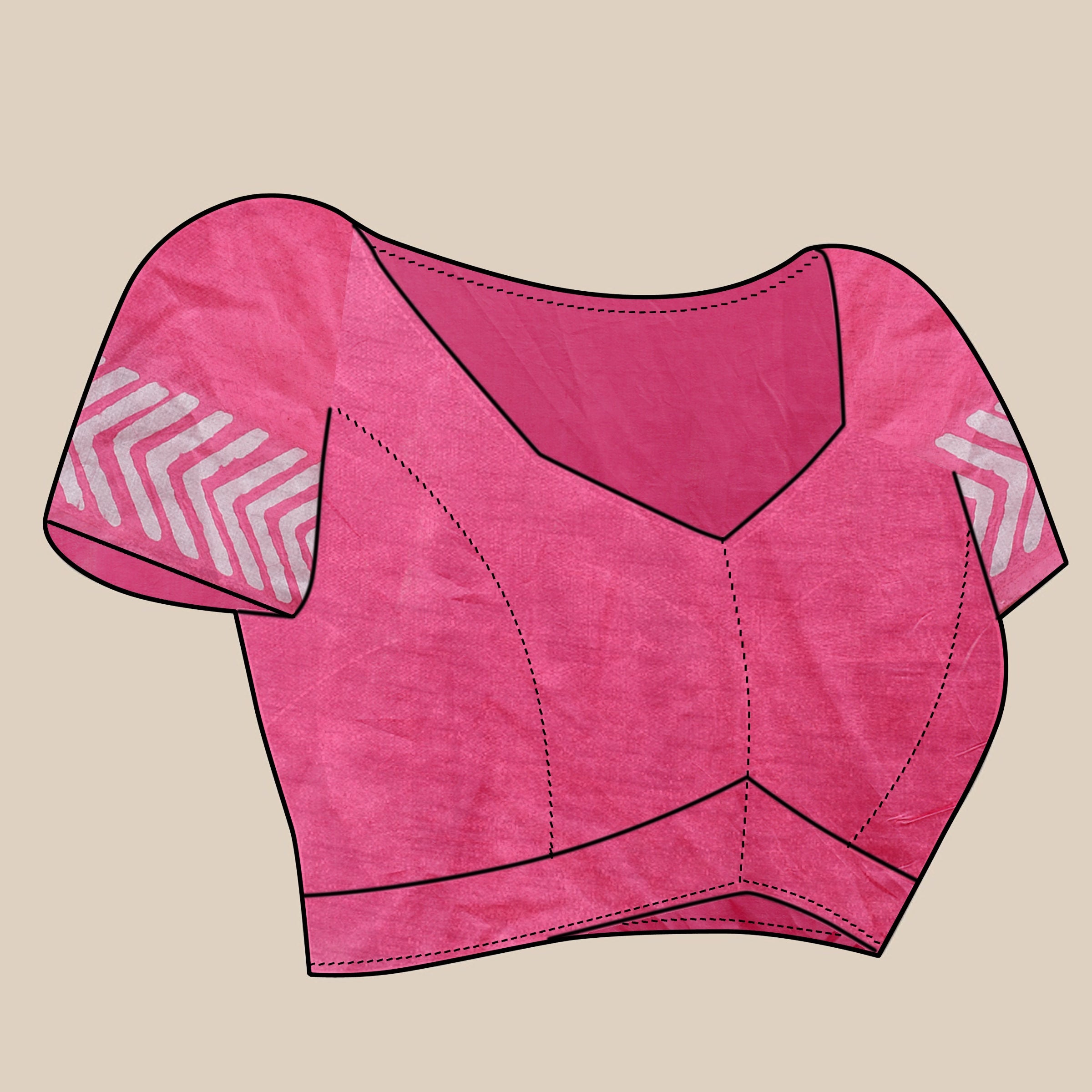 Vedant Vastram Designer Digital Print Batik Saree - Pink
