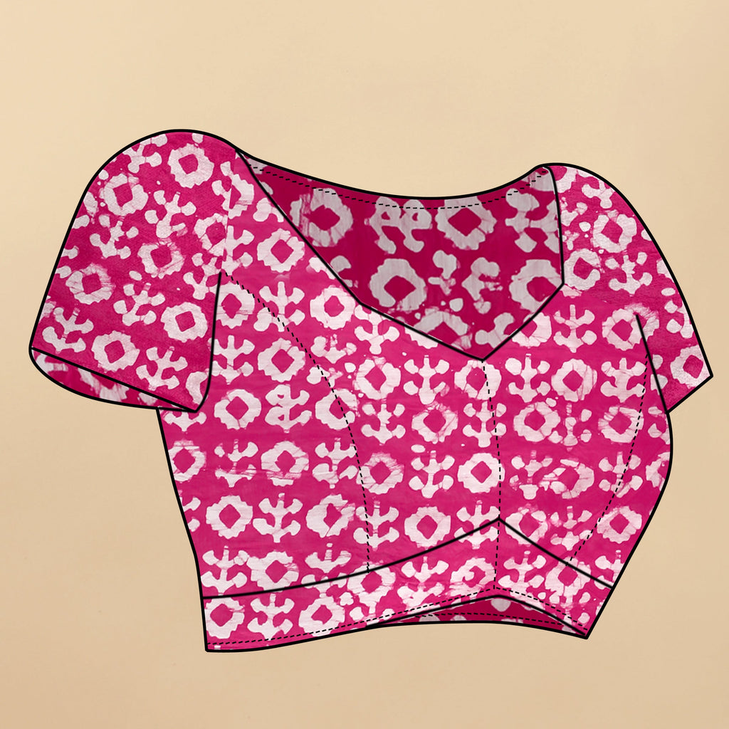 Vedant Vastram Designer Digital Print Batik Saree - Pink