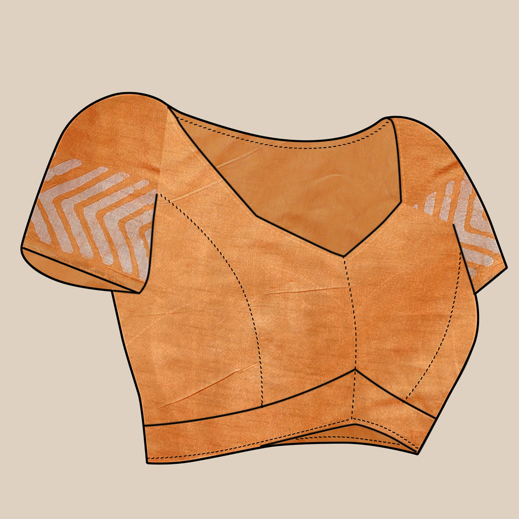 Vedant Vastram Designer Digital Print Batik Saree - Orange