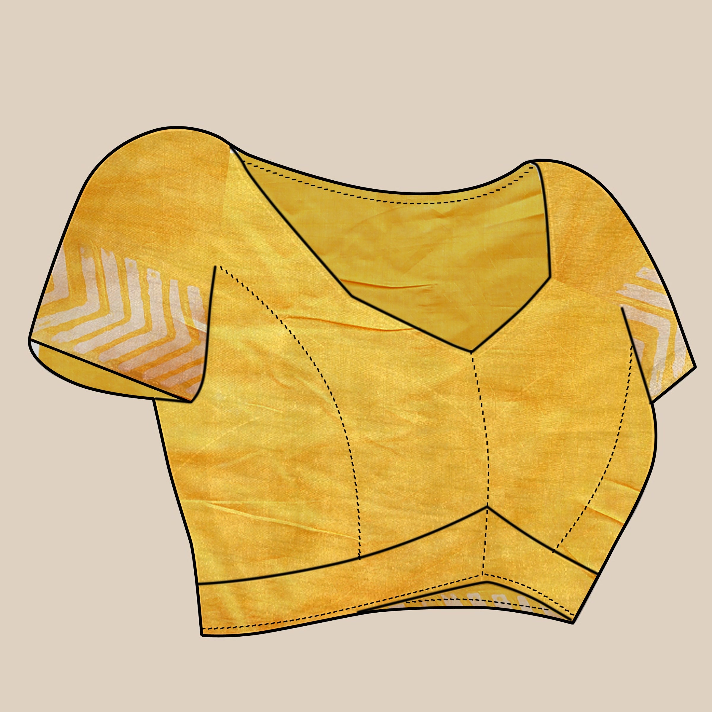 Vedant Vastram Designer Digital Print Batik Saree - Yellow
