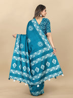Vedant Vastram Designer Digital Print Batik Saree - Rama
