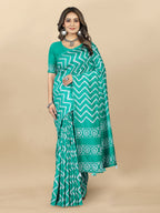 Vedant Vastram Designer Digital Print Batik Saree - Rama