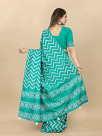 Vedant Vastram Designer Digital Print Batik Saree - Rama