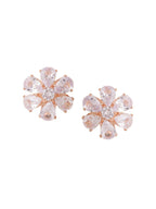 NVR Women Golden Cz Studded Studs Earrings - Distacart