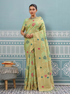Shree Shyam Fashion Sea Green Silk Saree - Distacart