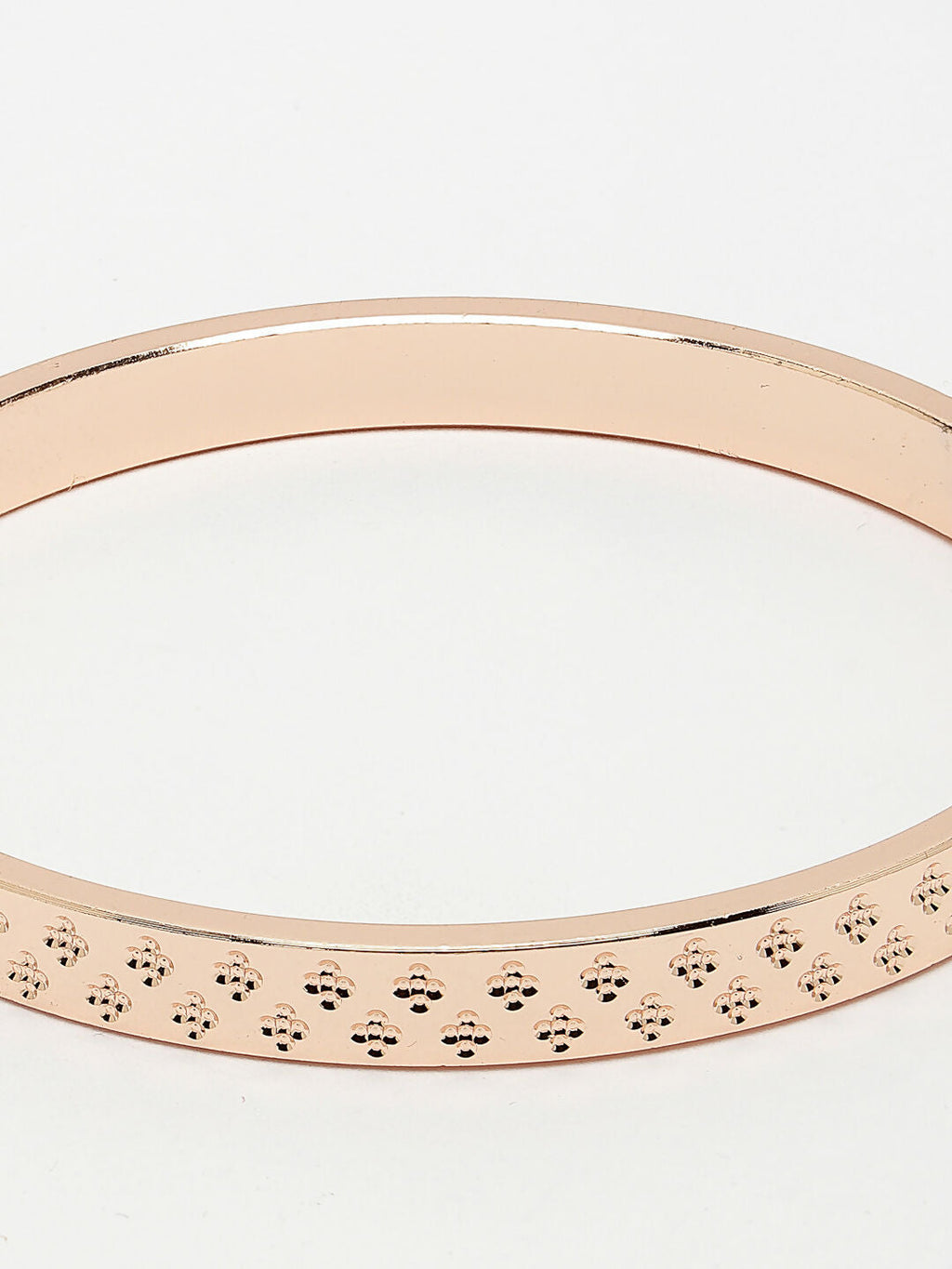 NVR Men's Rose Gold Stainless Steel Kada Bracelet - Distacart
