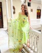 The52 Lemons Women's Gorgeous Printed Viscose Fabric Straight Kurta Pant with Dupatta Set - Distacart
