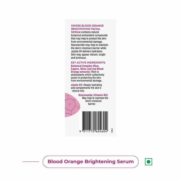Swisse Skincare Blood Orange Brightening Facial Serum with Vitamin C