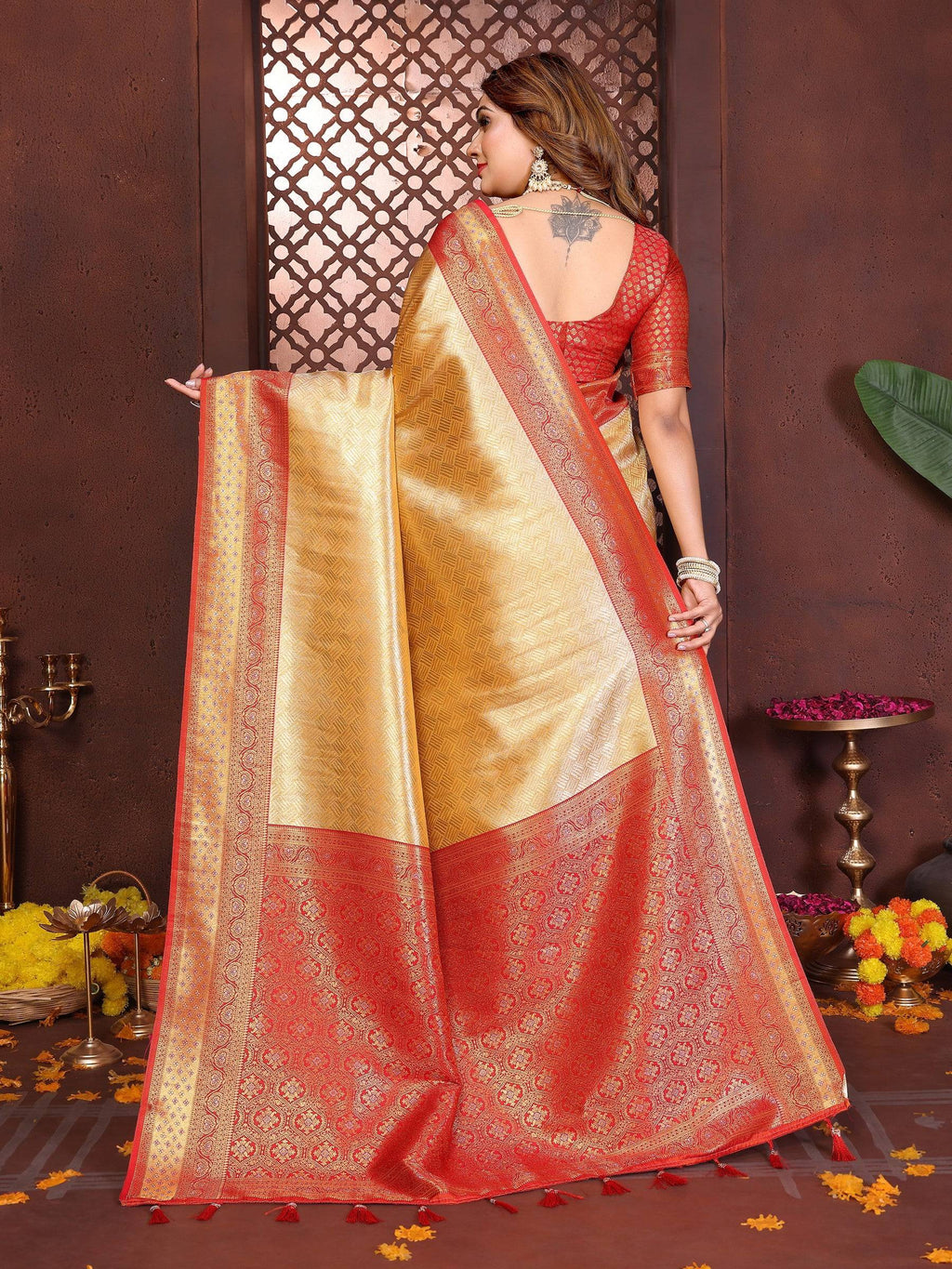 Anaita Banarasi Tissue Silk Saree - Distacart