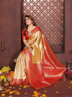 Anaita Banarasi Tissue Silk Saree - Distacart
