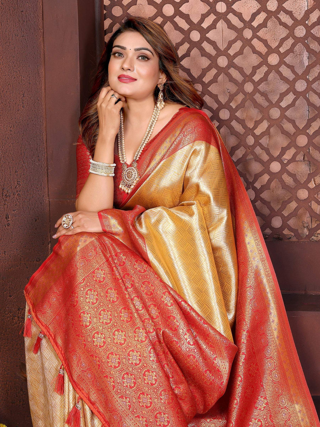 Anaita Banarasi Tissue Silk Saree - Distacart