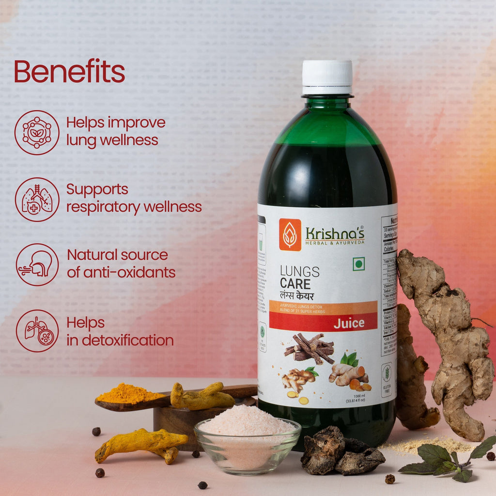 Krishna'S Herbal & Ayurveda Lungs Care Juice