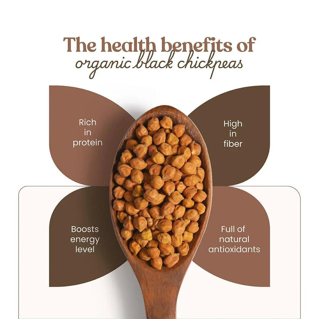Bharat Vedica Organic Black Chickpeas - Organic Black Chana - Distacart