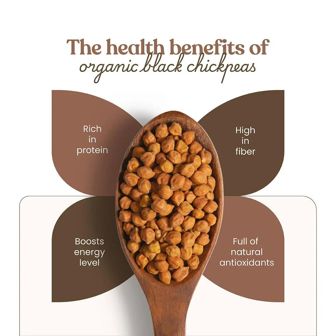 Bharat Vedica Organic Black Chickpeas - Organic Black Chana - Distacart