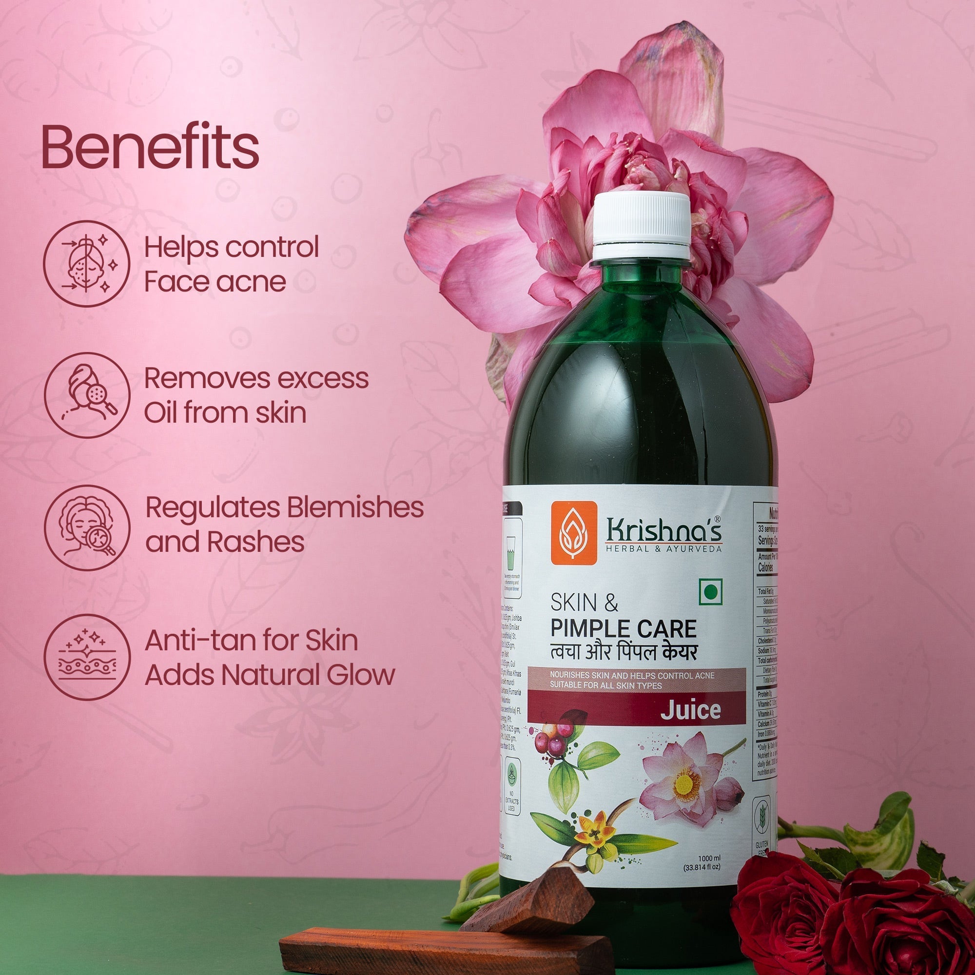 Krishna'S Herbal & Ayurveda Skin & Pimple Care Juice