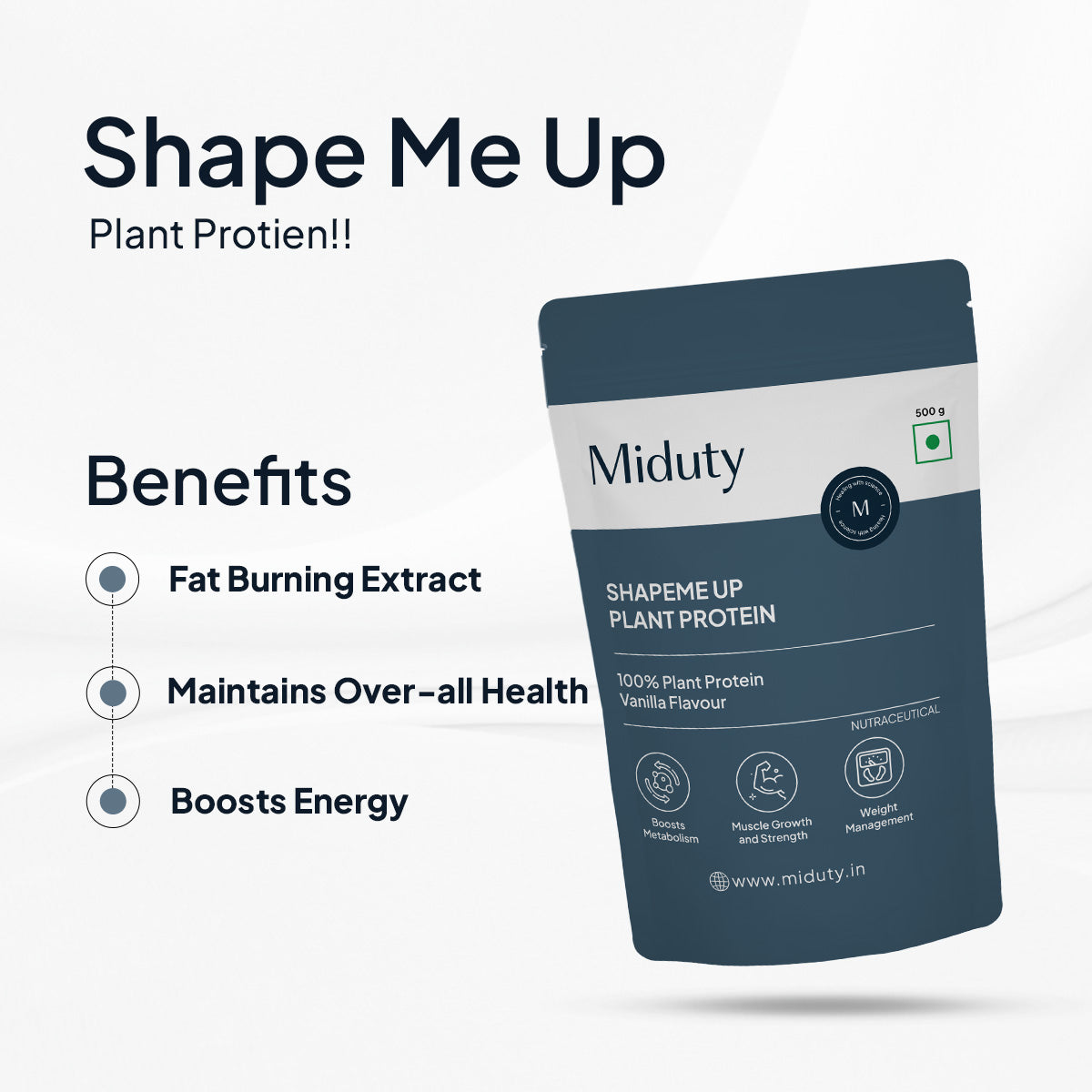 Miduty by Palak Notes Shapeme Up Plant Protein Powder - Distacart