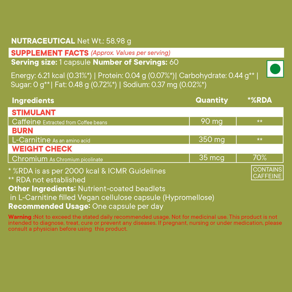 Wellbeing Nutrition Slow | Burn Capsules - Distacart