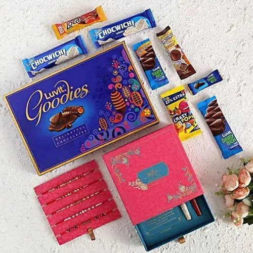 Designer Rakhis and LuvIt Chocolate Box
