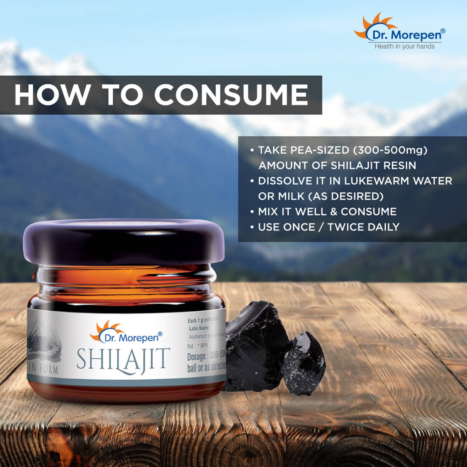 Dr. Morepen Natural & Pure SJ Resin and SJ Capsules Combo - Distacart