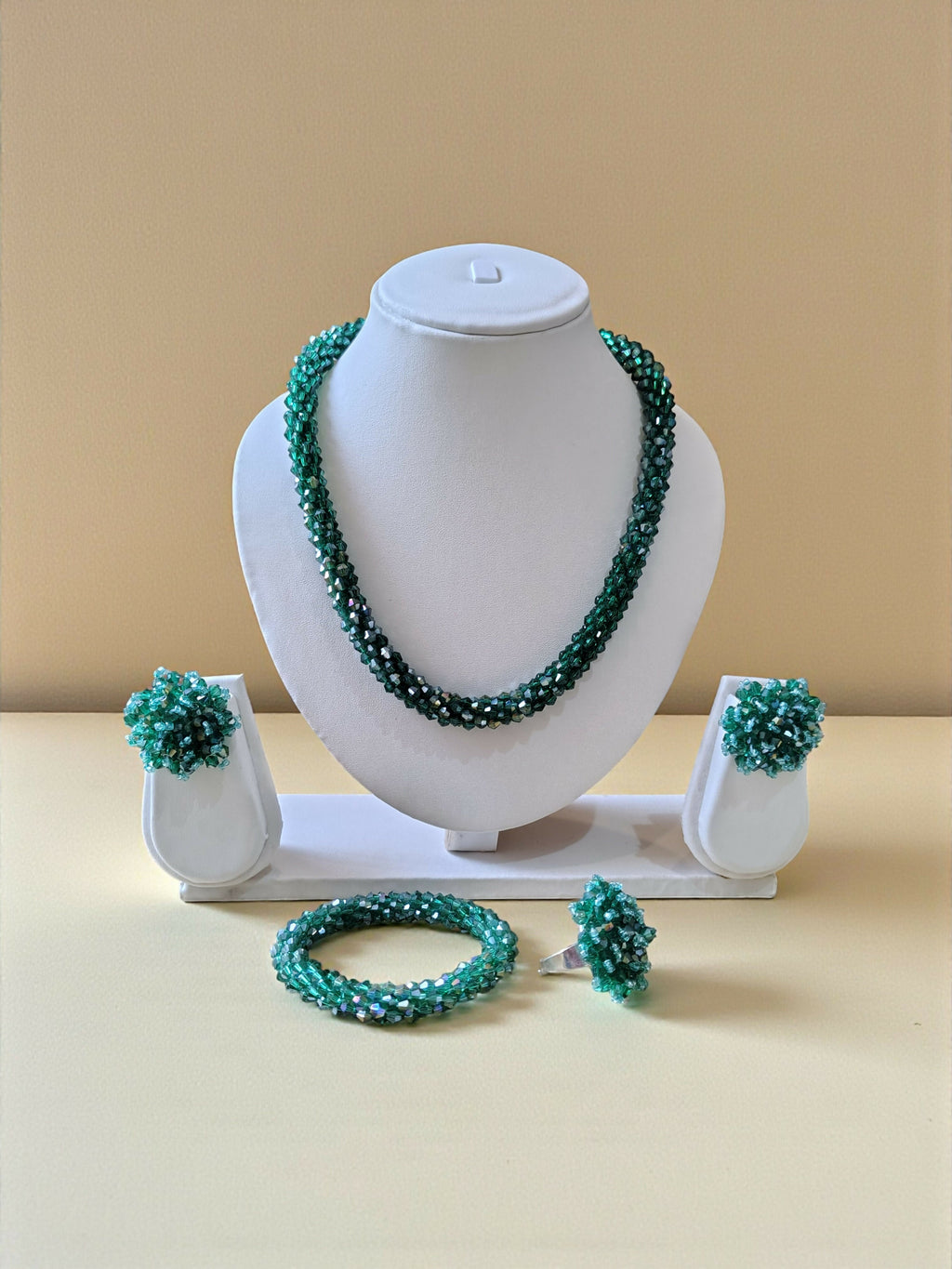 Inhanns Rangshine 4-In-1 Crystal Glam Set - Handmade - Sea Green