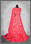 Pink Georgette Embroidery & Sequence Work Bridal lahenga Choli with Dupatta - Nimaya Pavitra Rista