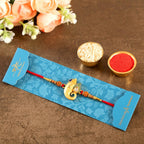 Spiritual Lord Ganesha Rakhi & Kaju Roll Box