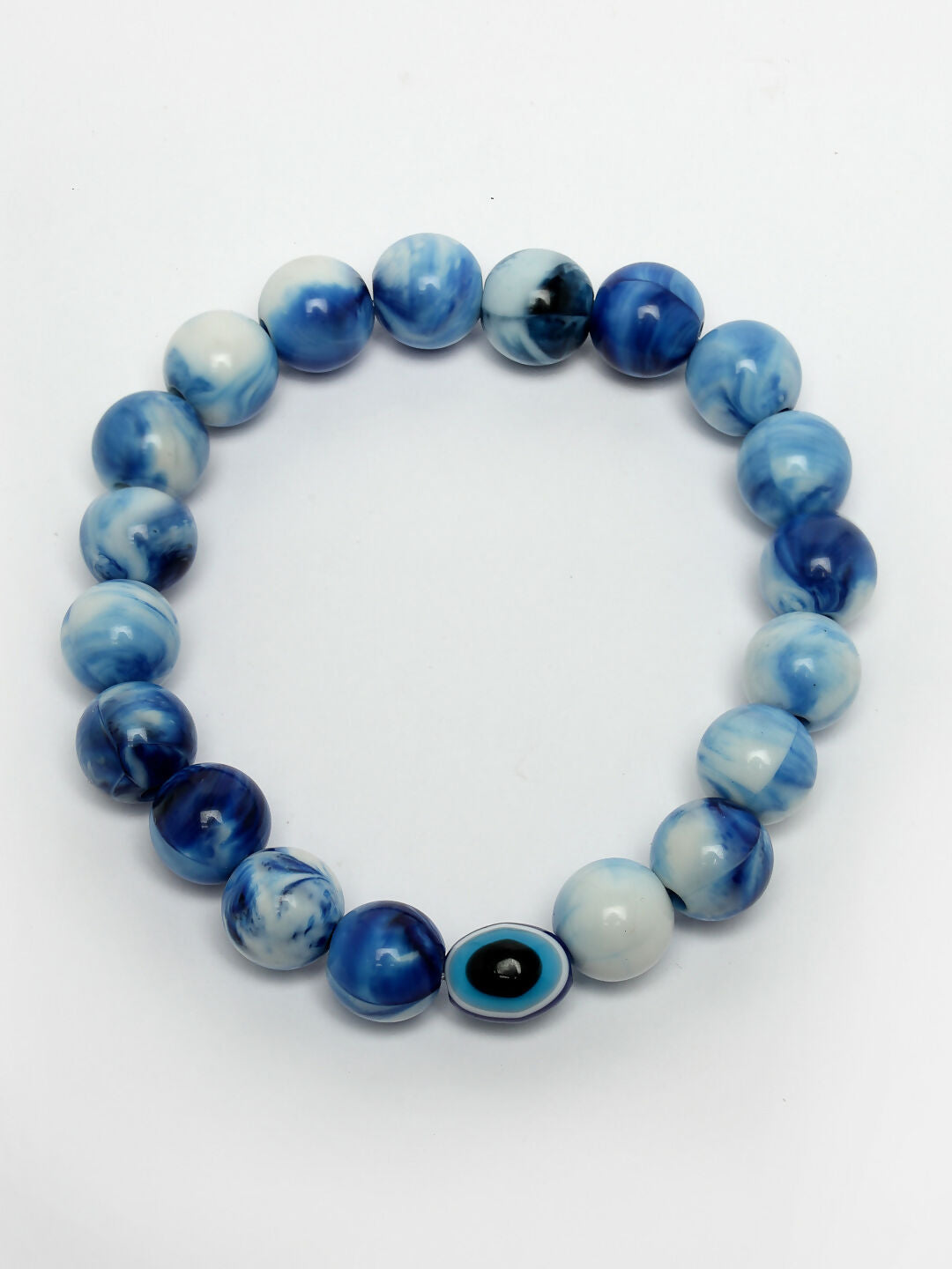 NVR Women & Men Set of 4 Multicolor Evil Eye Elasticated Rakhi With Roli Chawal - Distacart