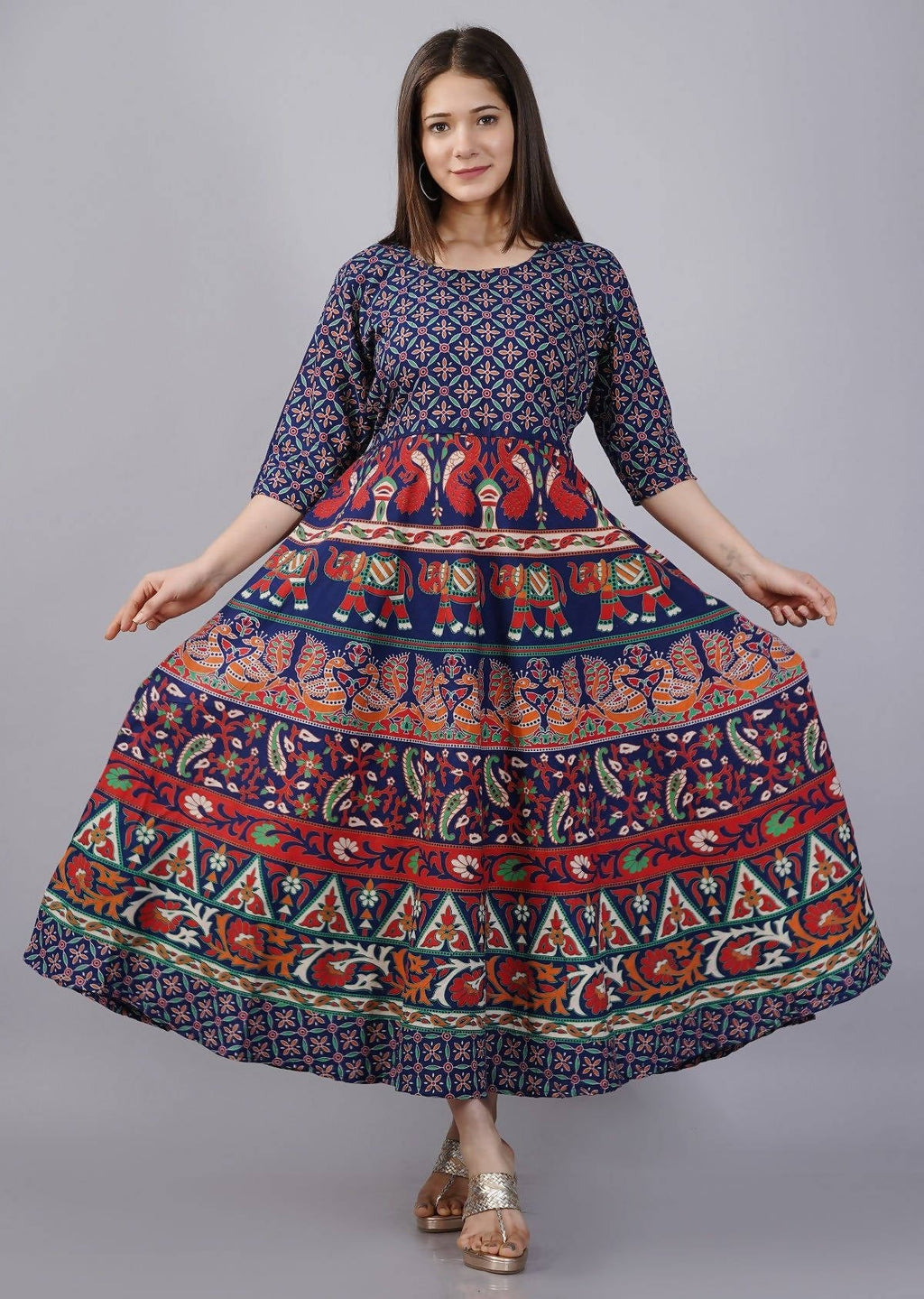 Vamika Multicolor Cotton Printed Party/Casual Wear Kurti (GAM22K)