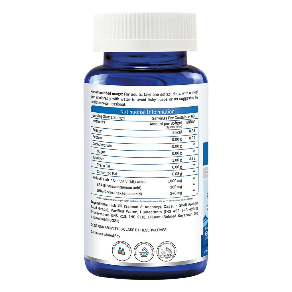 Onelife Mega One Fish Oil Omega 3 Fish Oil Softgels - Distacart