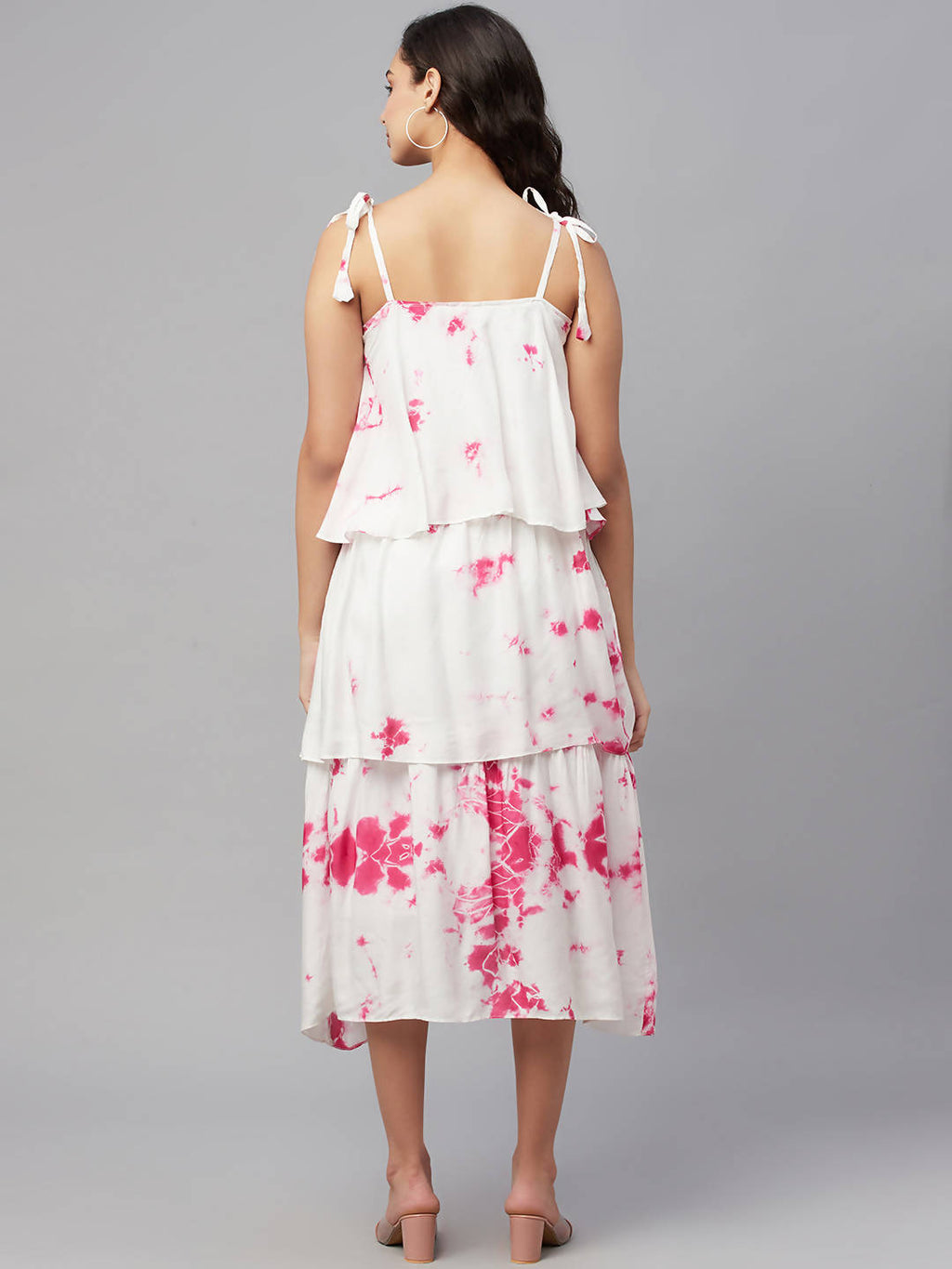 Myshka Multicolor Viscose Printed Shoulder Straps Sleeveless Top Dress - Distacart