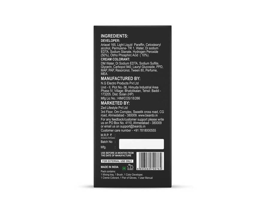 Beardo Beard Color for Men - Natural Black - Distacart