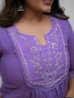 The52 Women's Beautiful Cotton Fabric Embroidery Work Straight Kurta Pant and Dupatta Set - Distacart