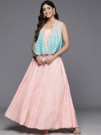 Ahalyaa Women's Traditional Wear Co-ods - Pink - Distacart