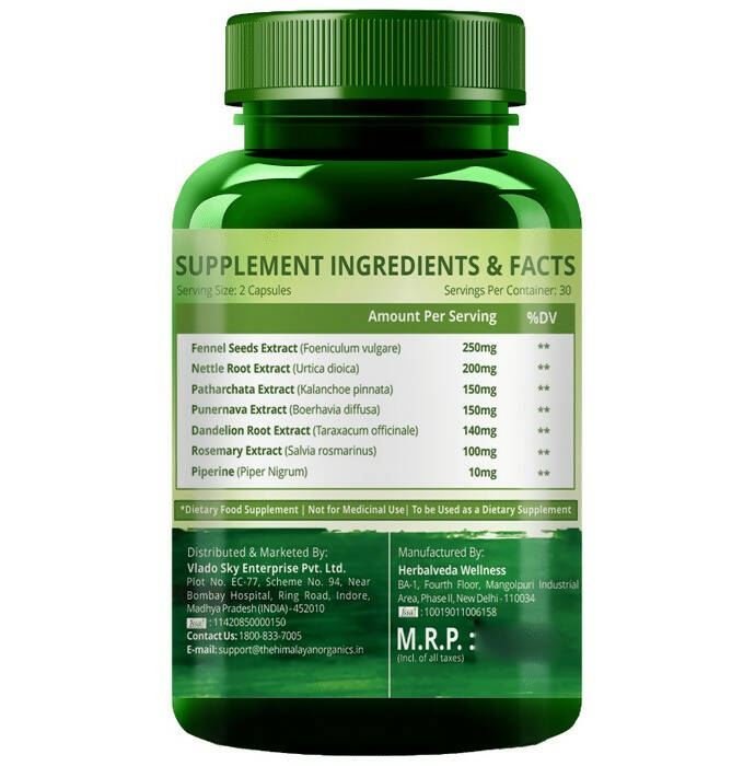Himalayan Organics Plant - Based Kidney Support Capsules - Distacart