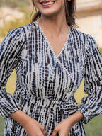 Yufta Black And White Pure Cotton Tie Dye Less Border Tassels Were Dress - Distacart
