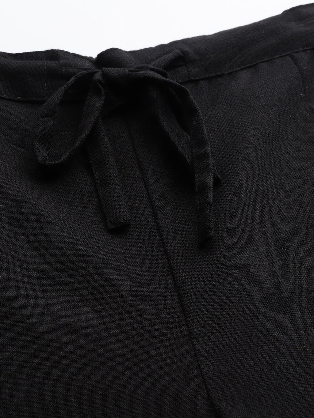 Yufta Black Cotton Fit Trousers
