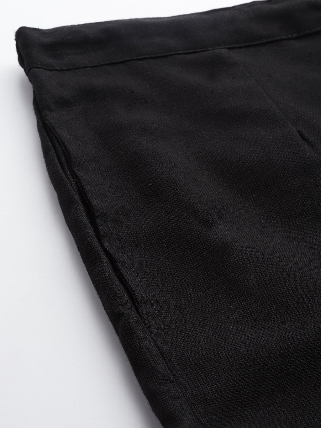 Yufta Black Cotton Fit Trousers