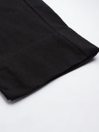 Yufta Black Cotton Fit Trousers