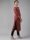 Yufta Black Cotton Fit Trousers