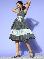Yufta Black Ethnic Motifs Indie Gal Dress - Distacart