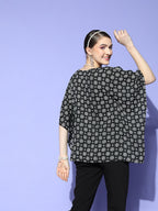 Yufta Black Kaftan Top