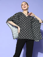 Yufta Black Kaftan Top