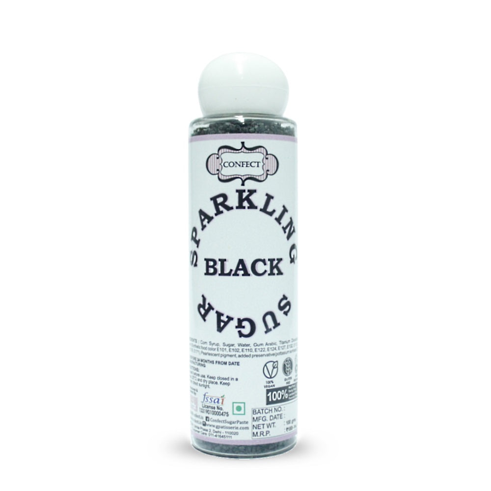 black sparkling sugar100 gms
