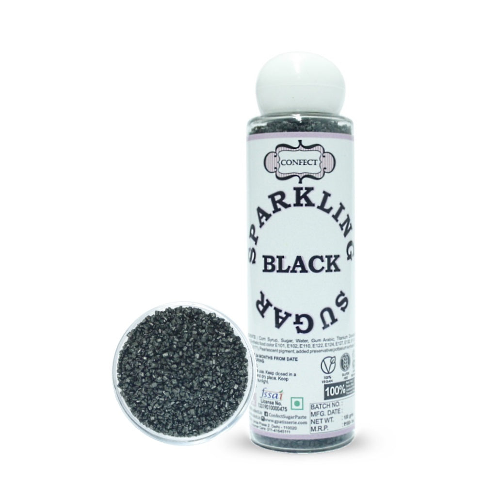 black sparkling sugar100 gms