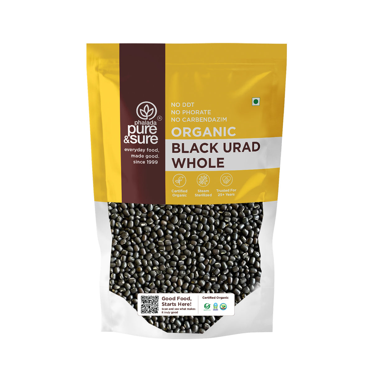 Pure & Sure Organic Black Urad Whole - Distacart