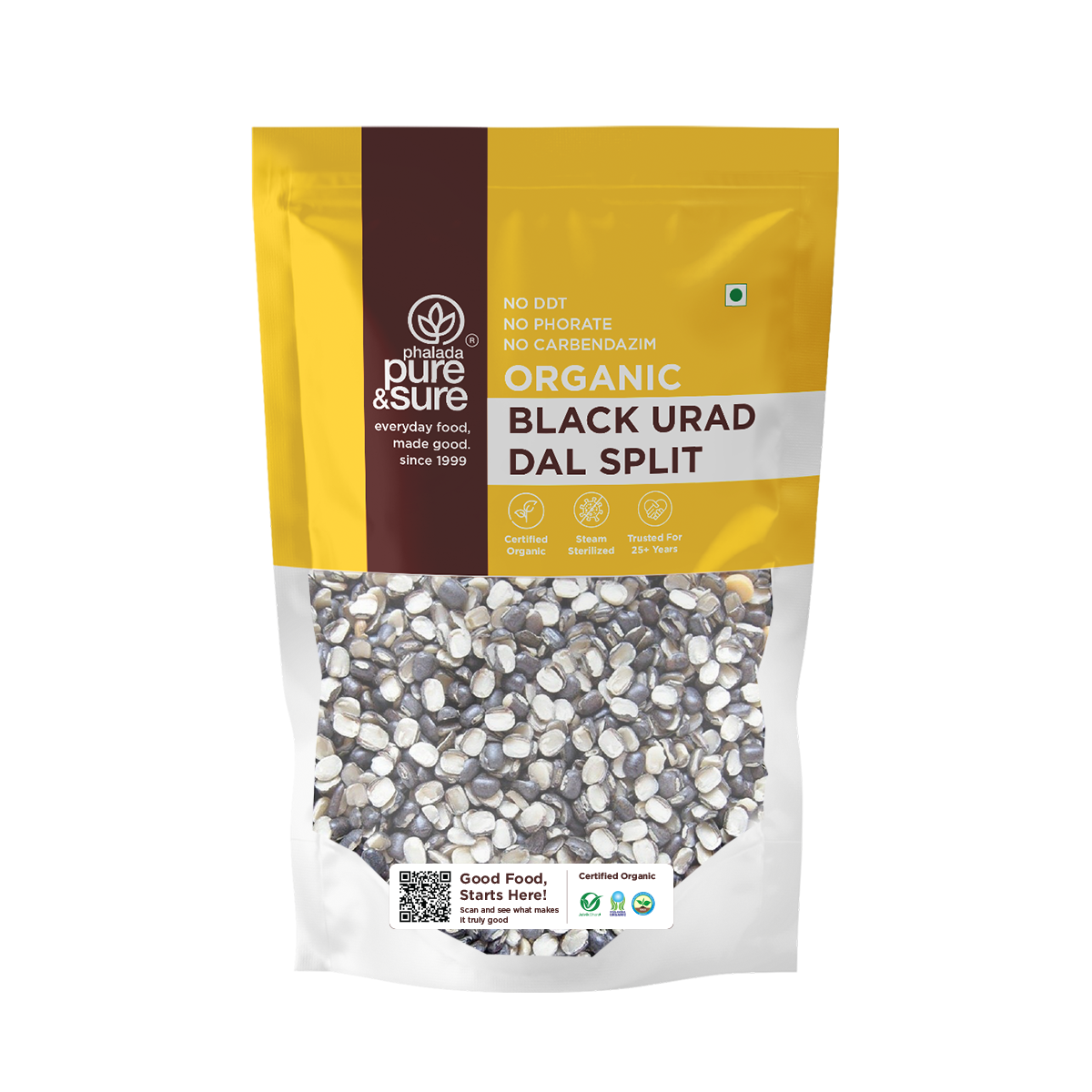 Pure & Sure Organic Black Urad Dal Split - Distacart
